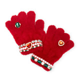 Super Smalls Ruby Red Jeweled Gloves