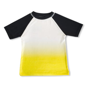 Mish Boys Ombre Rash Guard ~ Yellow/White/Black