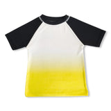 Mish Boys Ombre Rash Guard ~ Yellow/White/Black