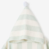 Elegant Baby Beach Poncho Coverup ~ Sage Stripe
