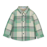 Mayoral Baby Boy Sherpa Lined Check Shirt Jacket ~ Fir