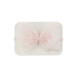 Oh Baby! Bobinette Gathered Bow Headband ~ Pale Pink