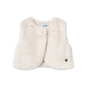 Mayoral Baby Girl Faux Fur Vest ~ Soy