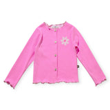 Petite Hailey Flower Cardigan ~ Pink