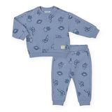 Mayoral Baby Boy Robot Print Sweatshirt & Sweatpants Set ~ Glacial