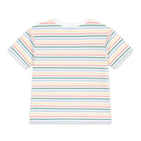 Petit Bateau Boys Striped s/s T-shirt & Shorts Set ~ White Multi/Yellow