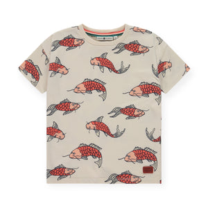 Babyface Boys Printed T-Shirt ~ Koi/Cream