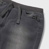 Mayoral Baby Boy Soft Denim Joggers ~ Dark Grey