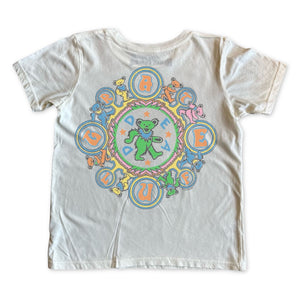Rowdy Sprout Grateful Dead Kaleidoscope Bears s/s T-shirt ~ Vintage White