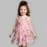Baby Sara 3D Ruffle Mesh Butterfly Dress ~ Pink Multi