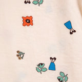 Bobo Choses Baby Blossom Print Woven Blouse & Corduroy Pants Set ~ Off-White/Dark Green