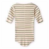 Molo Ronelle s/s Ribbed Top 7-12 ~ Cloud Green Stripe