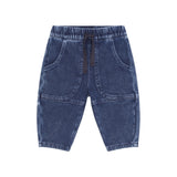 Huxbaby Sitting Hux l/s Top & Denim Pocket Pants Set ~ Ink Stripe/Denim Indigo