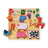 Crocodile Creek 10-Piece Stacking Wood Puzzle ~ 123 Barnyard