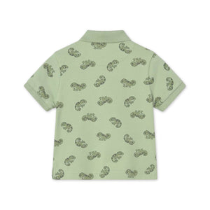 Mayoral Baby Boy Chameleon Print s/s Polo ~ Matcha