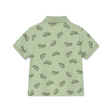 Mayoral Baby Boy Chameleon Print s/s Polo ~ Matcha