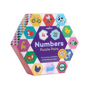 eeBoo Numbers Hexagon Puzzle Pairs