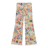 Stella McCartney Girls Flowers Print Flare Leggings ~ White Multi