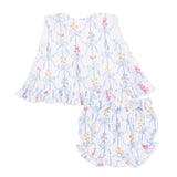 Angel Dear Ruffle Back Top & Bloomer Set ~ Ribbon Bouquets