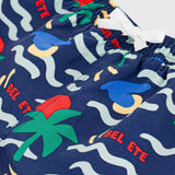 Petit Bateau Baby Bel Ete Print Swim Trunks ~ Navy Multi