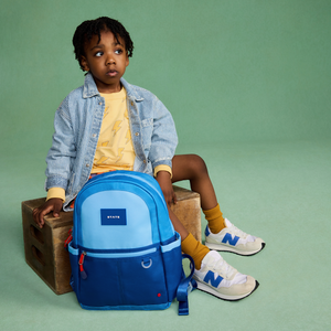 State Bags Kane Mini Backpack ~ Blue/Light Blue Colorblock
