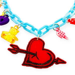Sadie's Moon Charm-Tastic Charm Necklace ~ Heart