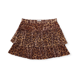 MIA New York Double Ruffle Skirt 7-12 ~ Leopard