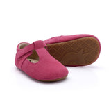 Old Soles Softly Bub T-strap Maryjane ~ Dark Pink Suede