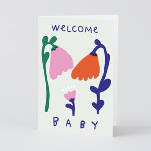 Wrap Welcome Baby Flowers Baby Card