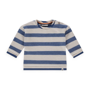 Babyface Baby Boy Sweatshirt ~ Blue Stripe