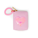 Tiny Treats Sequin Heart Spiral Strap Wallet