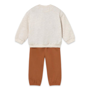 Mayoral Baby Boy Fox Sweatshirt & Sweatpants Set ~ Brick Red
