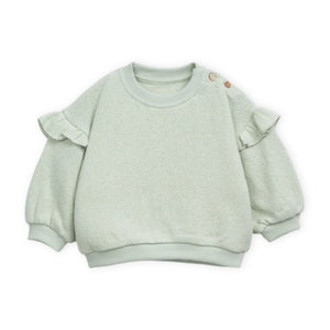 Play Up Baby Knit Ruffle Sweater & Leggings Set ~ Celadon