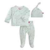Magnetic Me Modal 3pc Kimono Set ~ Teal Savannah Plains