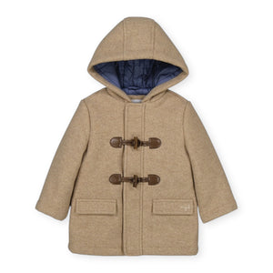Mayoral Baby Boy Hooded Toggle Coat ~ Wood
