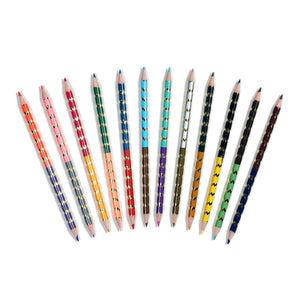eeBoo Fawn & Sun Jumbo Double-Sided Colored Pencils