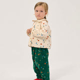 Bobo Choses Baby Blossom Print Woven Blouse & Corduroy Pants Set ~ Off-White/Dark Green