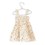 Play Up Baby Printed Woven Dress w/ Smocking ~ Coral/Natural