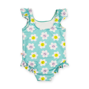 Zoocchini Ruffled One Piece Swimsuit ~ Daisy