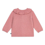 Petit Bateau Baby Ruffle Collar Knit Cardigan ~ Pink