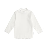 Huxbaby Daisy Scalloped Knit Cardi, Ribbed l/s Top & Leggings Set ~ Seaside/Almond Milk