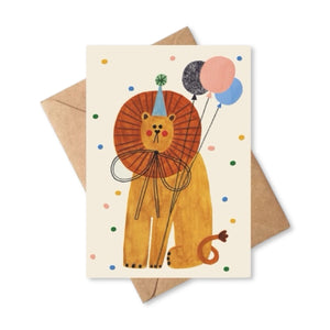 Daria Solak Illustrations Party Lion Birthday Card