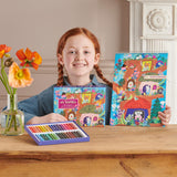eeBoo Yumi's Mushroom House Oil Pastels