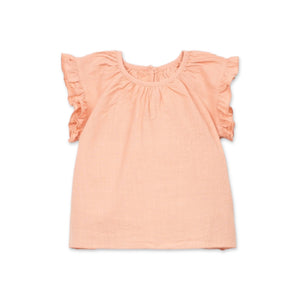 Play Up Baby Woven s/s Tunic Top & Shorts Set ~ Peach/Natural