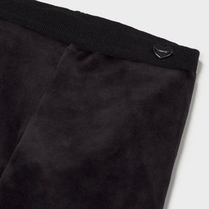 Mayoral Baby Girl Basic Velvet Leggings ~ Black