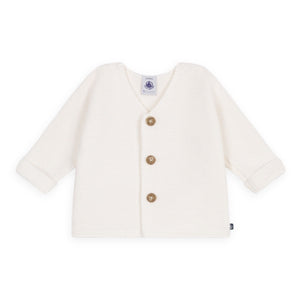 Petit Bateau Knit Cardigan ~ White