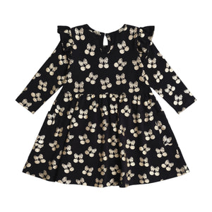 Huxbaby Cherry Pie Dress ~ Black/Gold