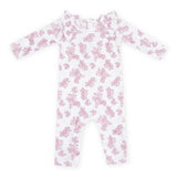 Angel Dear Thermal Ruffle Romper ~ Countryside Coreopsis