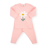 Oh Baby! White Terry Daisy 2pc Set ~ Pale Pink