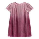 Mayoral Girls Degrade Pleated Dress ~ Raspberry